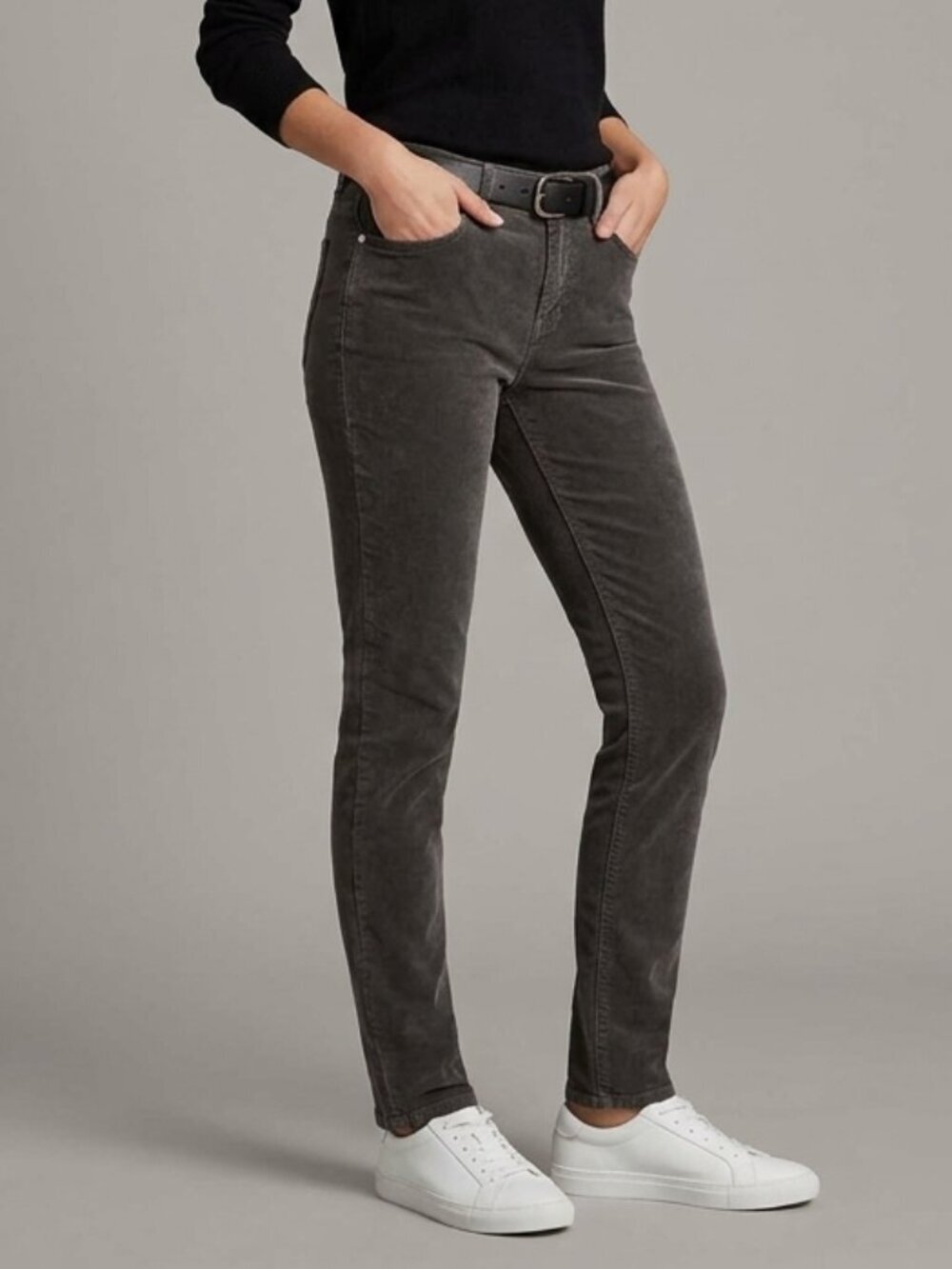 Calvin Klein Charcoal Grey Velvet Pants